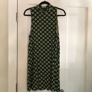 Topshop Mock-neck Sleeveless Knit Dress